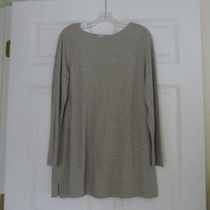 J JILL ANDREA SWEATER TUNIC – LIGHT MOCHA - SIZE MEDIUM